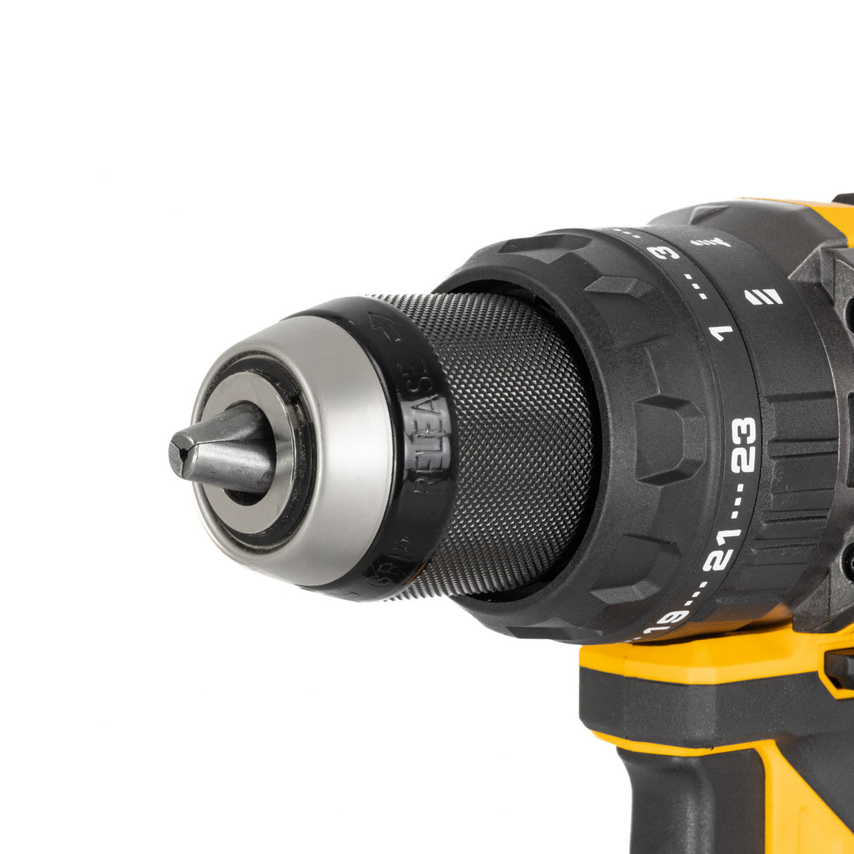 Settings: 23+3 torque positions and 2-speed gearbox for precision control Chuck: Heavy-duty 13mm chuck for quick bit changes
