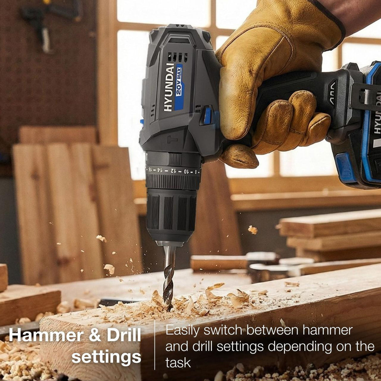 Hammer and Drill Setting