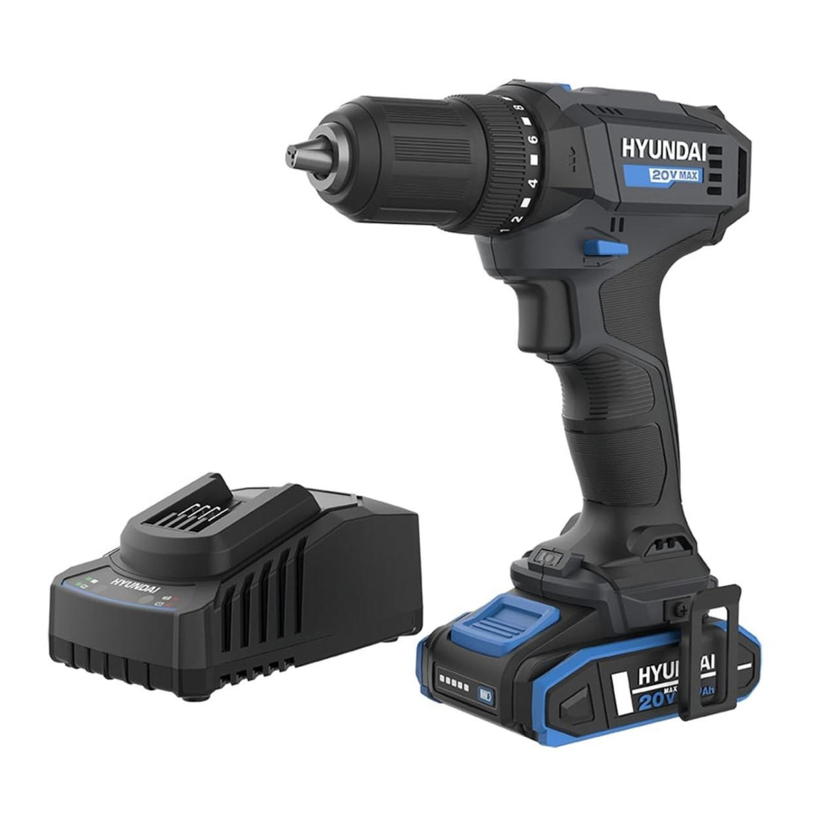 Hyundai Drill, Battery and Charger Kit