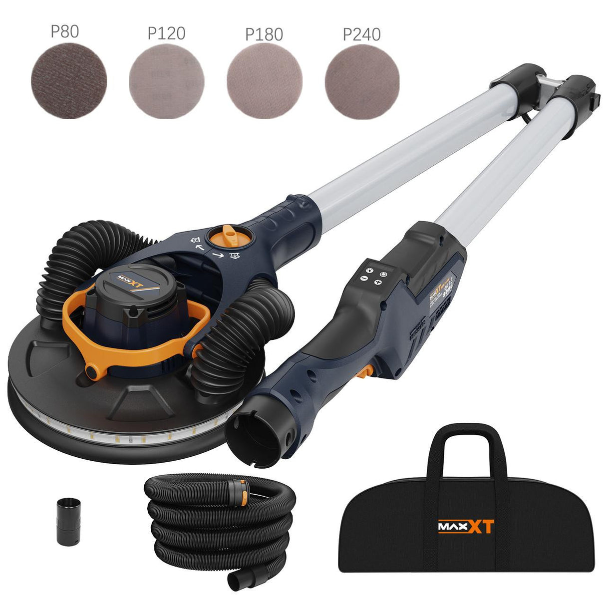 MAXXT Brushless Orbital Drywall Sander, 4mm Orbit , 400W, 215mm Pad , 1.65m Extension Pole | MBLS400FB-UK