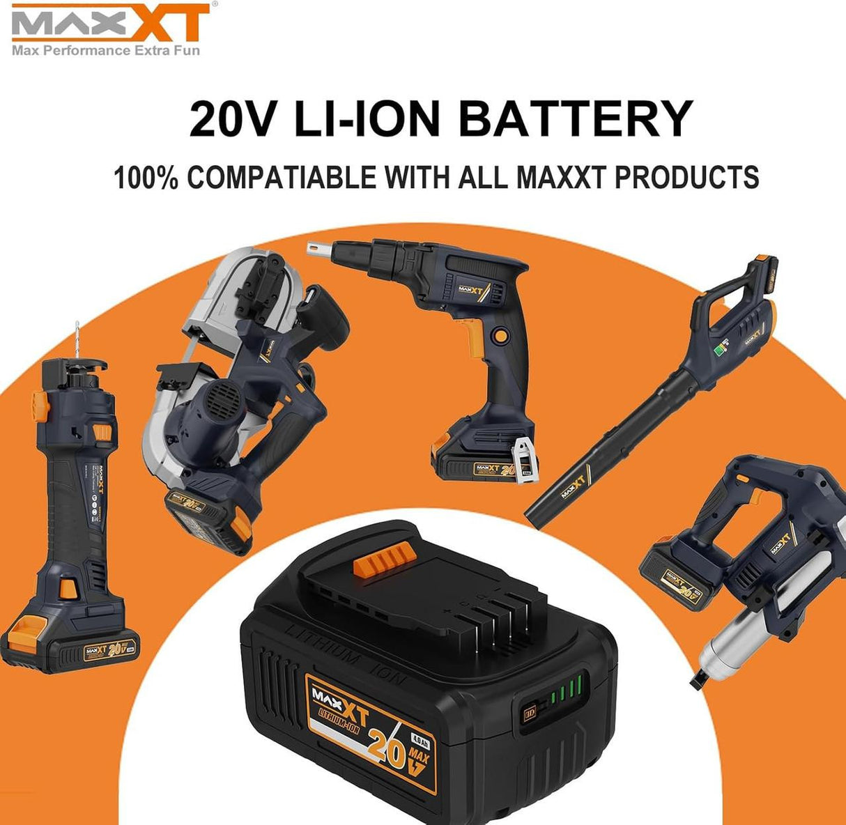 MAXXT 20V 4.0Ah Li-ion Replacement Battery Pack | M-B2040-UK
