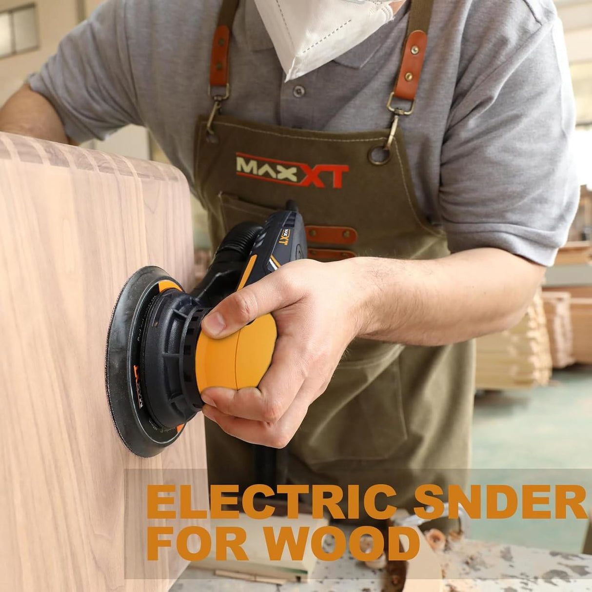 MAXXT 150mm Brushless Eccentric Sander 2.5mm Orbit, 350W, 230V, 10x Sanding Discs | R7303-5-UK1