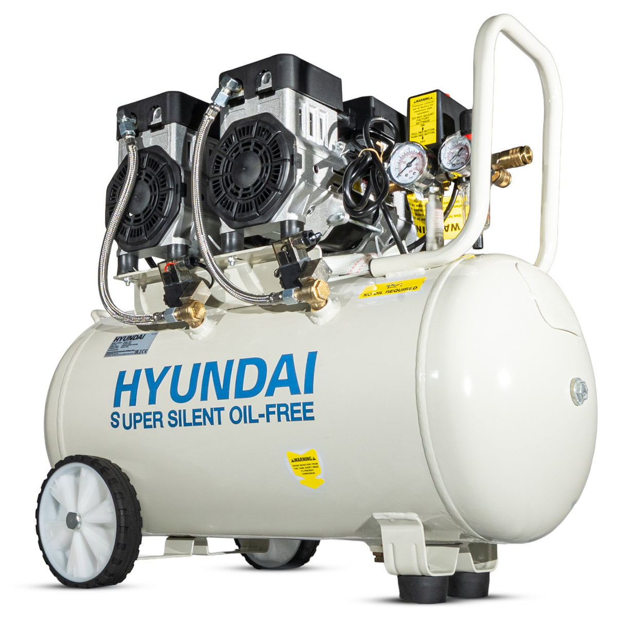 Hyundai 1500W 50L Oil Free Low Noise Portable Electric Air Compressor 11CFM 118psi | HY27550X