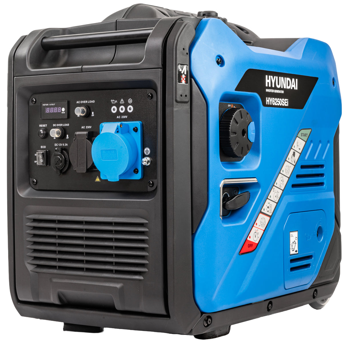 Hyundai 5.5kW / 5500W Inverter Generator, Electric Start, Pure Sine Wave | HY6250SEi