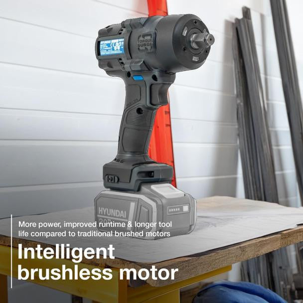 Intelligent Brushless Motor - more power, improve runtime and longer tool life compared to traditional brushed models