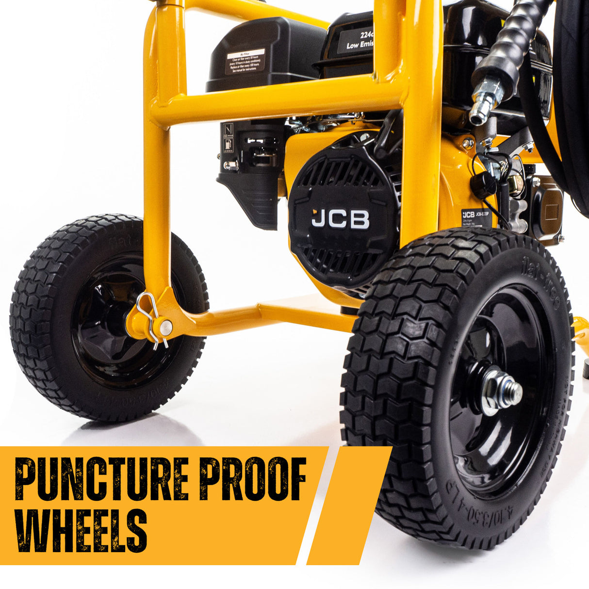 JCB Petrol Pressure Washer 3100psi / 213bar, Annovi Reverberi Triplex AR Pump, 10.7L/min Flow Rate, 224cc JCB Engine | JCB-PW7532P