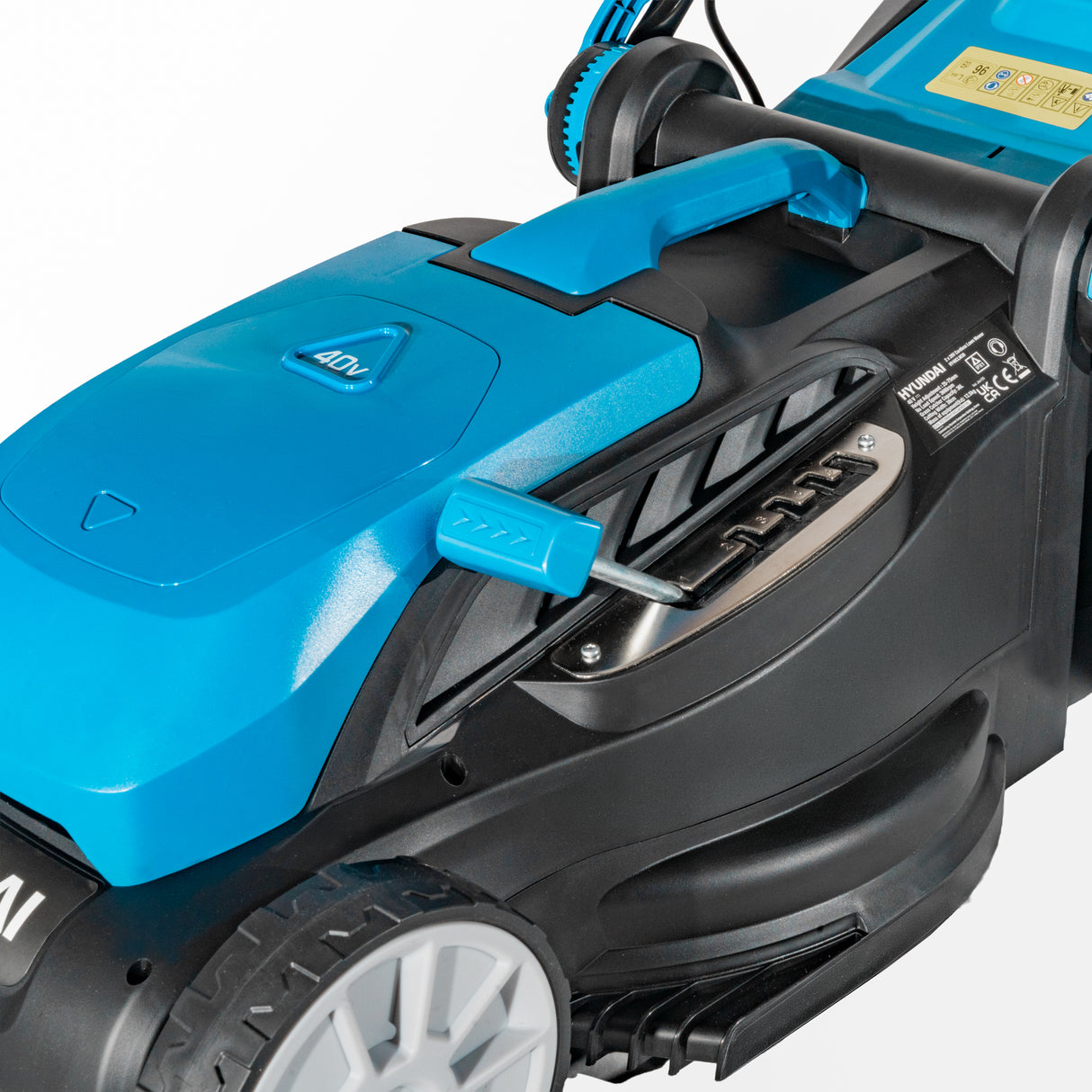 Hyundai 38cm / 15" 40V (2x20V) Brushless Cordless Lawnmower, 36L Bag | HY40CLM38