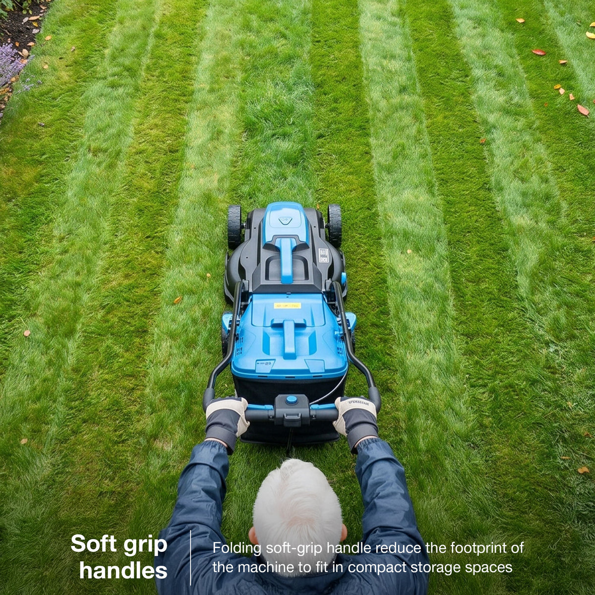 Hyundai 33cm / 13" 20V 3-in1 Brushless Cordless Lawnmower, 32L Collection Bag | HY20CLM33