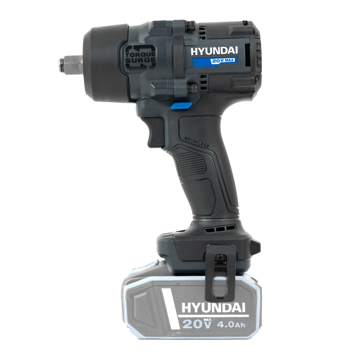 Hyundai 20V 700Nm Impact Wrench Kit, 4Ah Battery and 2A Charger