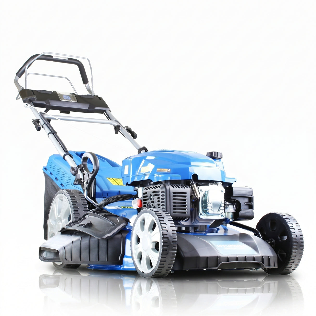 Hyundai 21'' / 53cm 224cc 4-in-1 Electric-Start Self-Propelled Petrol Lawnmower, Mulch, Rear & Side Discharge, Hose Connector | HYM530SPEX