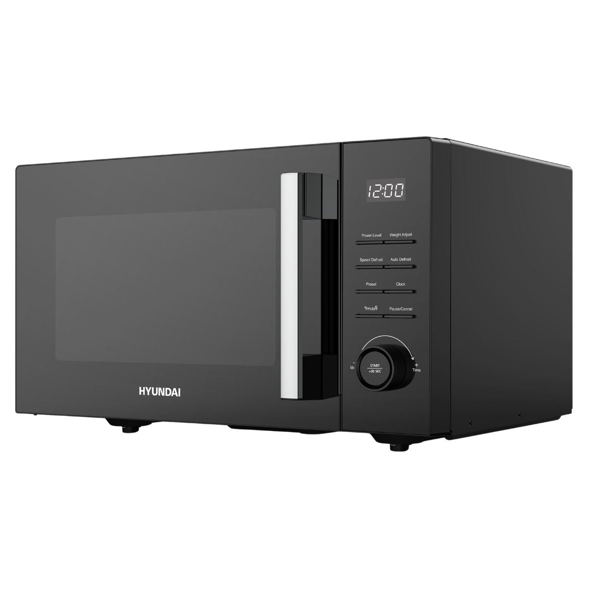 Hyundai 900W 23L Black Digital Microwave, Mirror-Effect Glass Door, Stainless Steel Interior | HYMW90023DB