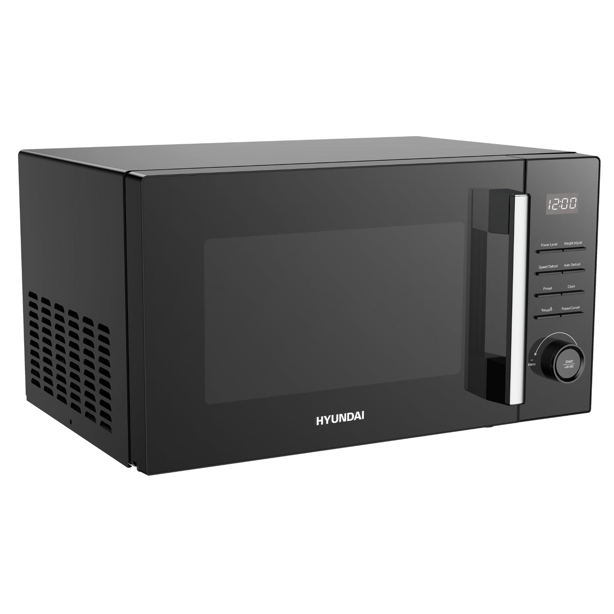 Hyundai 900W 23L Black Digital Microwave, Mirror-Effect Glass Door, Stainless Steel Interior | HYMW90023DB