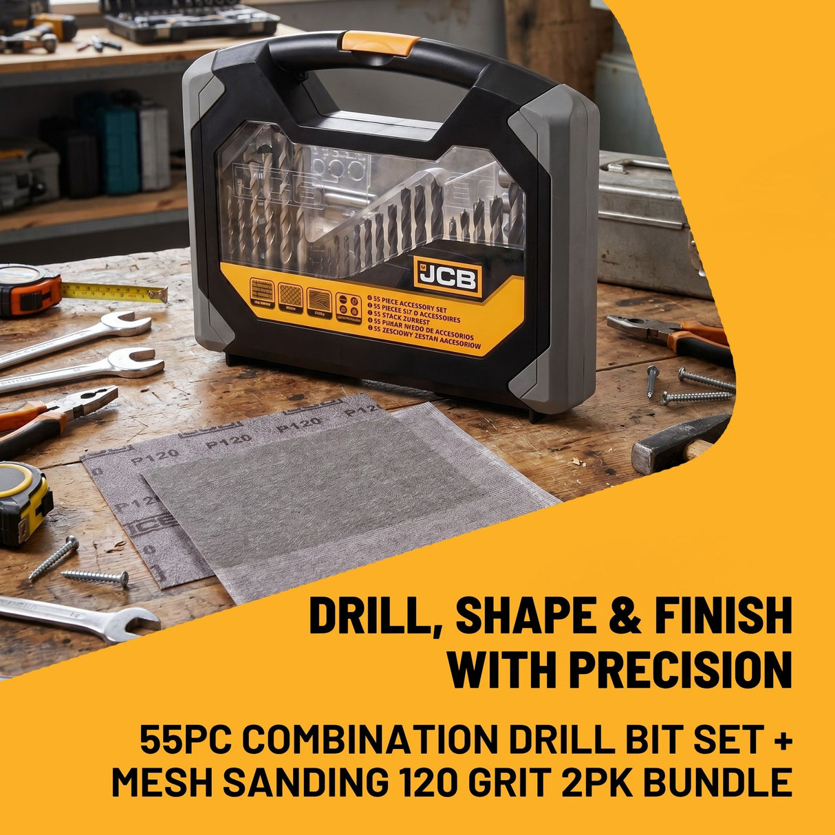 JCB Joiner Drill Bit & Sanding Kit