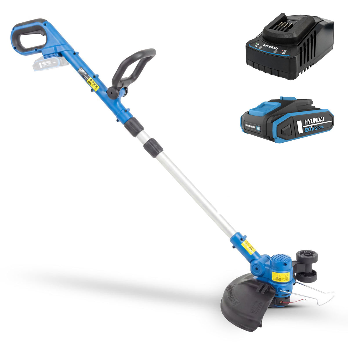 Hyundai 20V Cordless Grass Trimmer 30cm Cut, 2.0Ah Battery, Charger – Lightweight & Powerful | HY20CGT
