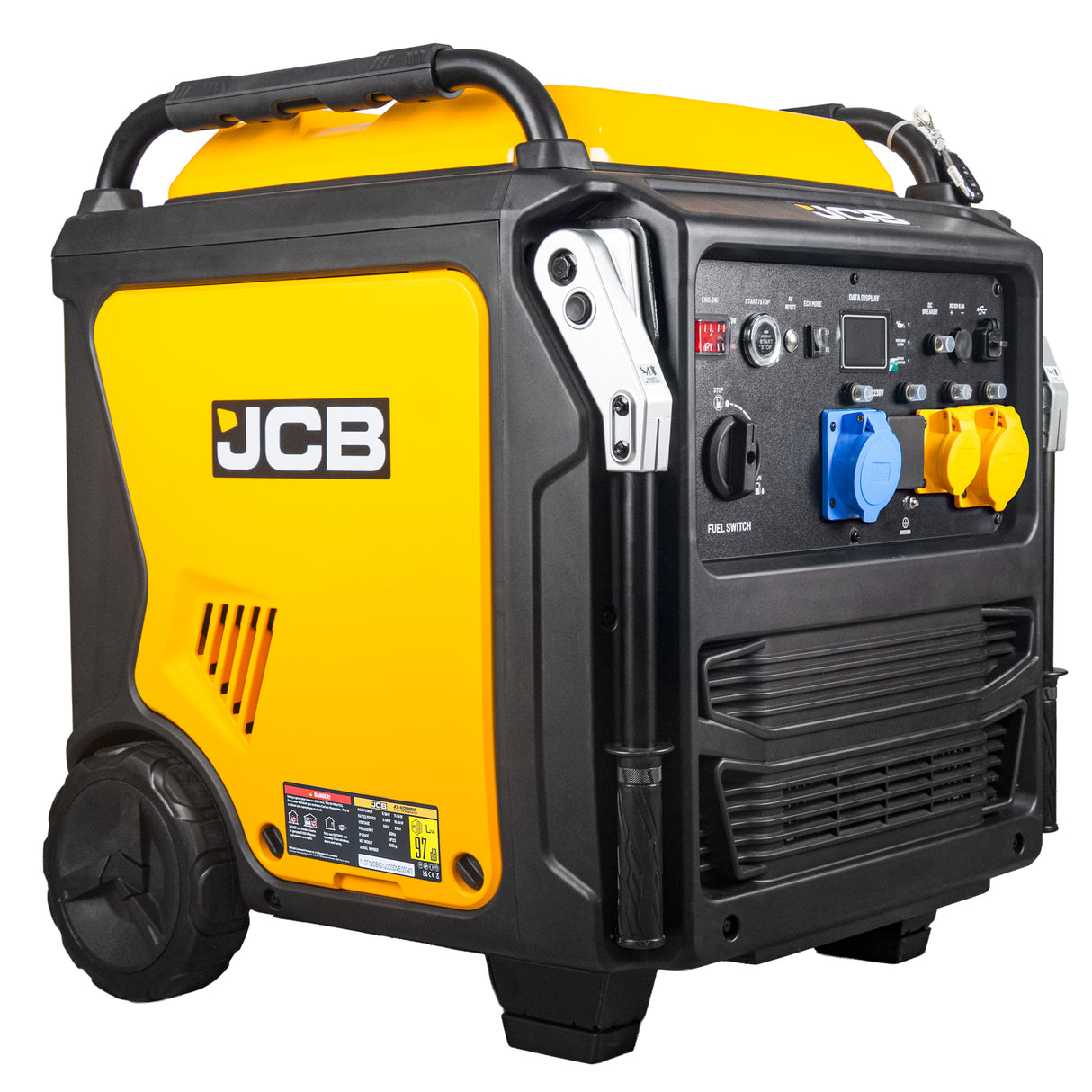 JCB, 11kW Dual-Voltage Inverter Generator, Remote Start, Wheels | JCB-IG12000DVE