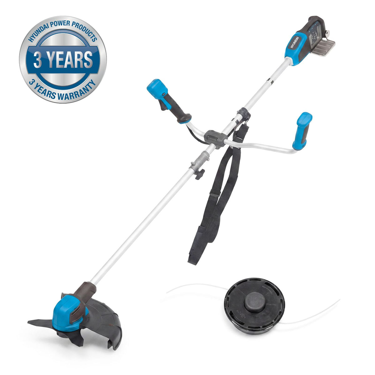 Hyundai 2x20V Brushless 2-in-1 Brush Cutter & String Trimmer, Straight Split Shaft, 3-Speed, 3 Year Warranty | HY40CGB26