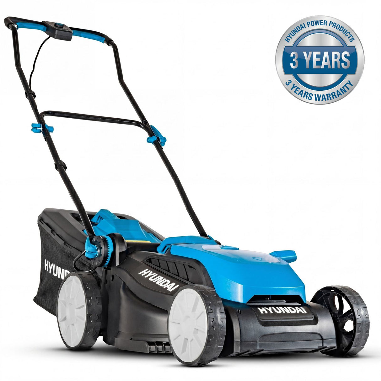 Hyundai 38cm / 15" 40V (2x20V) Brushless Cordless Lawnmower, 36L Bag | HY40CLM38