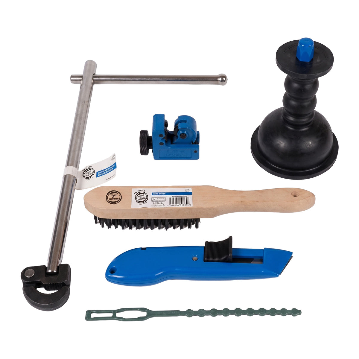 TTB04 - Plumbing Tool Kit with Basin Wrench and 3–16mm Mini Tube Cutter
