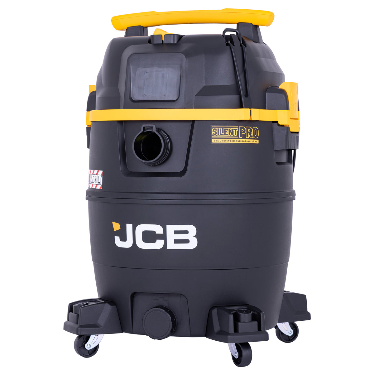 JCB, Silent Pro 61L L-Class Wet & Dry Vacuum Cleaner, 65dB(A) & 47L/s Airflow | JCB-SVACP-61L