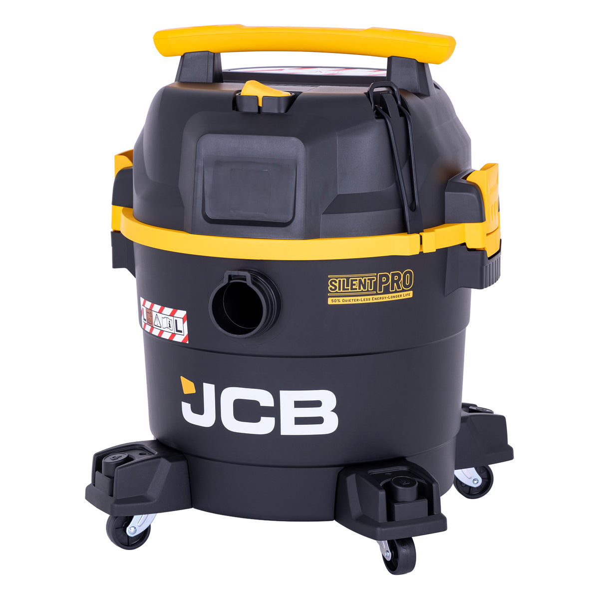 JCB, Silent Pro 34L L-Class Wet & Dry Vacuum Cleaner, 65dB(A) & 45L/s Airflow | JCB-SVACP-34L