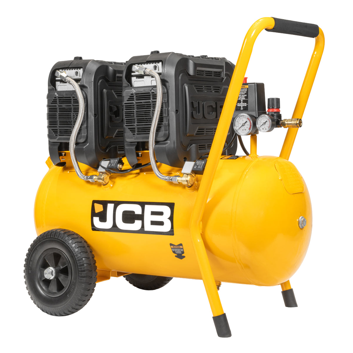 JCB Silent Pro 50L Oil-Free Air Compressor, 8 Bar & 300L/min Displacement | JCB-OFAC-50H