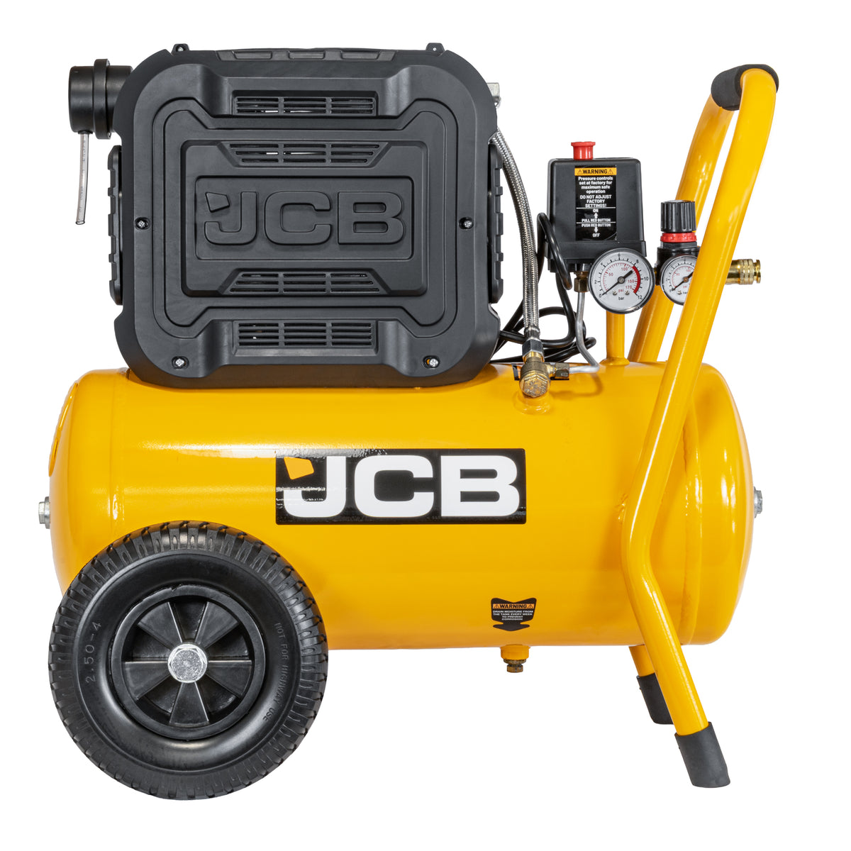 JCB Silent Pro 24L Oil-Free Air Compressor, 8 Bar & 131L/min Displacement | JCB-OFAC-24H
