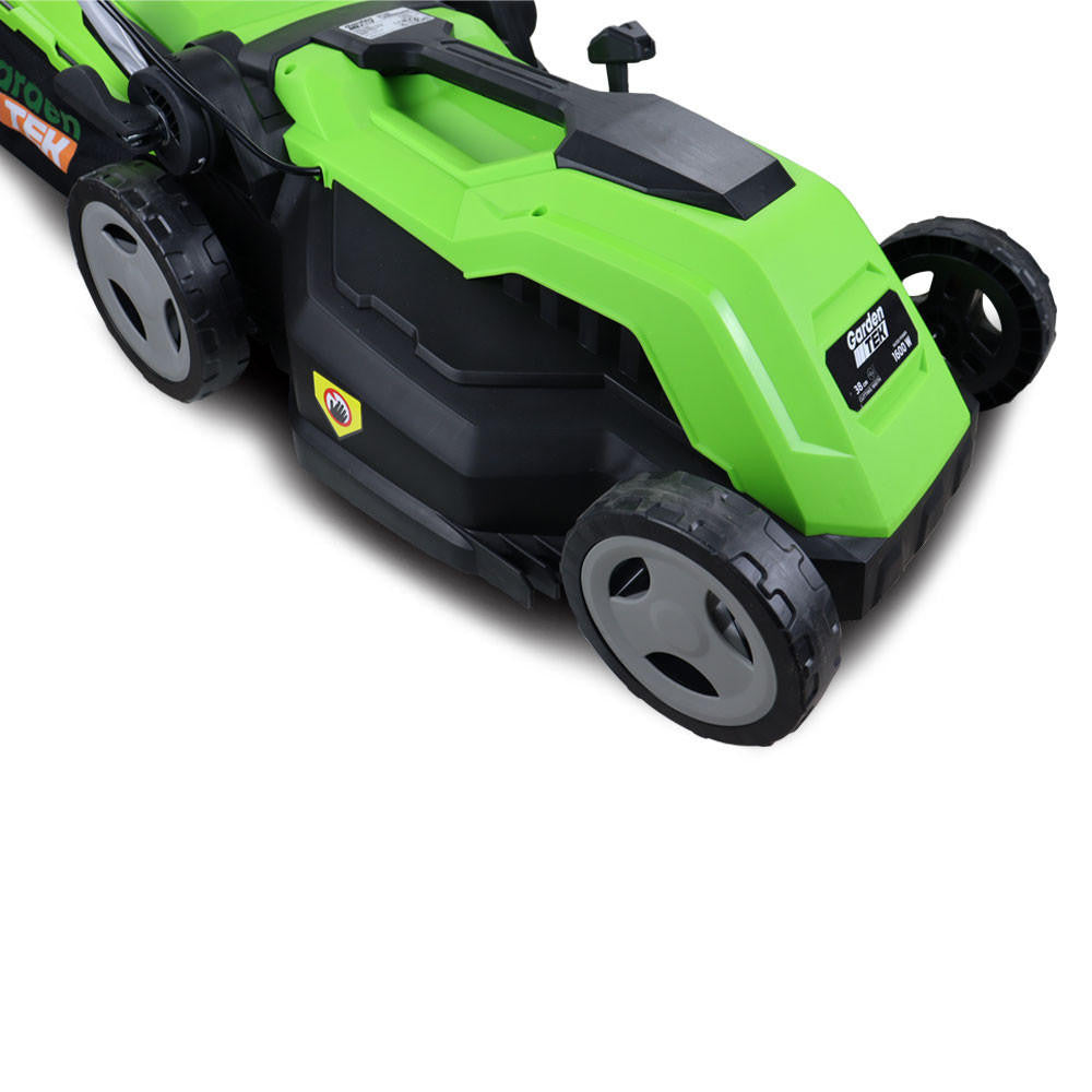 GardenTek 38cm Corded Electric Lawn Mower with Rear Roller 1600w/230v | GT38E