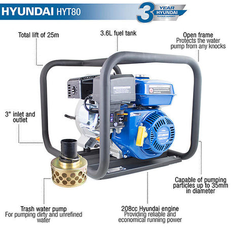 HYT80 Water Pump Features
