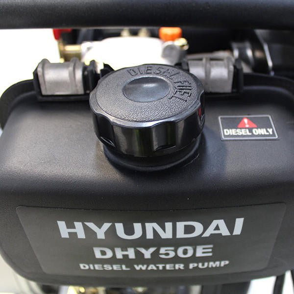 Hyundai 50mm 2''Diesel Water Pump, 33m Total Head, 8m Lift, 600L/min Flow Rate, 6hp, 221cc| DHY50E