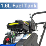 Compactor plate with large fuel tank