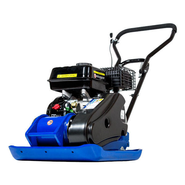 Hyundai 81.5kg, 42cm, 196cc Petrol Plate Compactor, Wheel Kit and Paving Pad