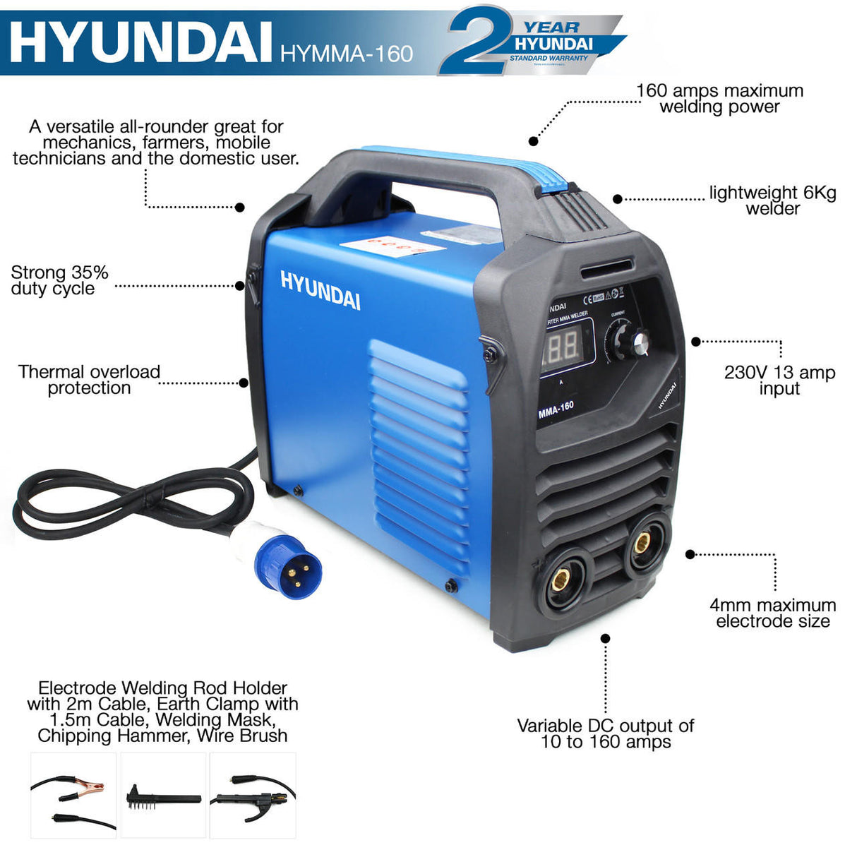 single phase portable arc welder features