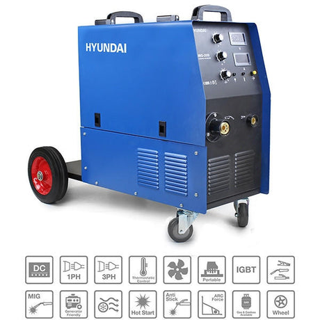 Hyundai 200 Amp MIG  Welder, 230V Single Phase, Pro series | HYMIG-200I