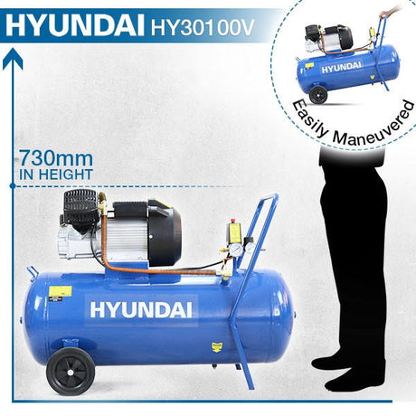 HY30100V air compressor size