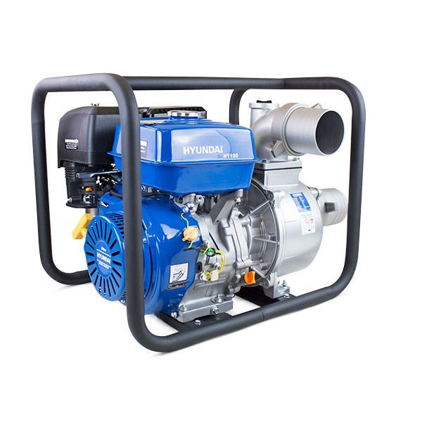 Hyundai 100mm 4" Petrol Clean Water Pump, 20m Total Head, 7m Lift, 1250L/min Flow Rate