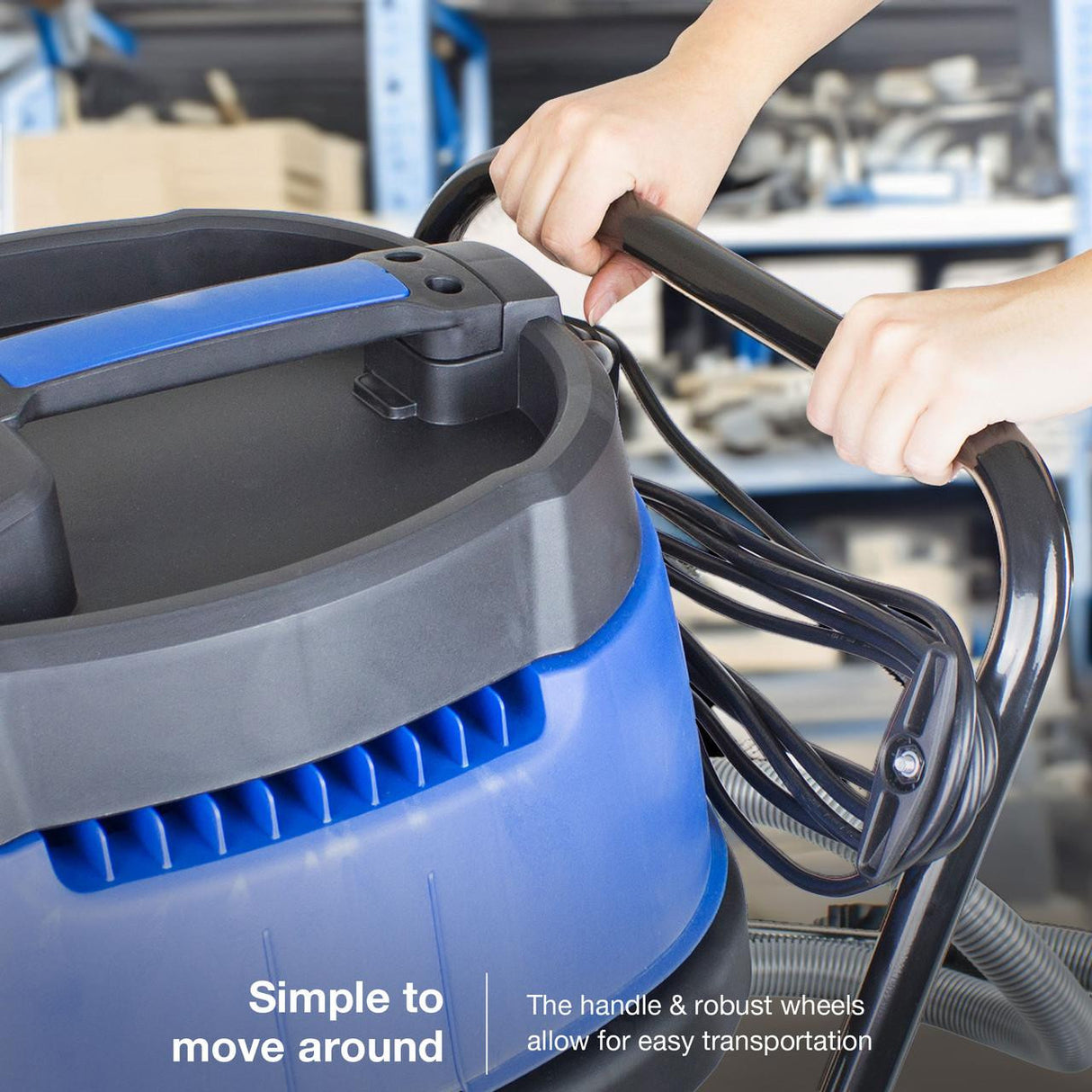 Hyundai 3000W 100L 2-In-1 Wet and Dry Vacuum Cleaner, HEPA type Filtration | HYVI10030