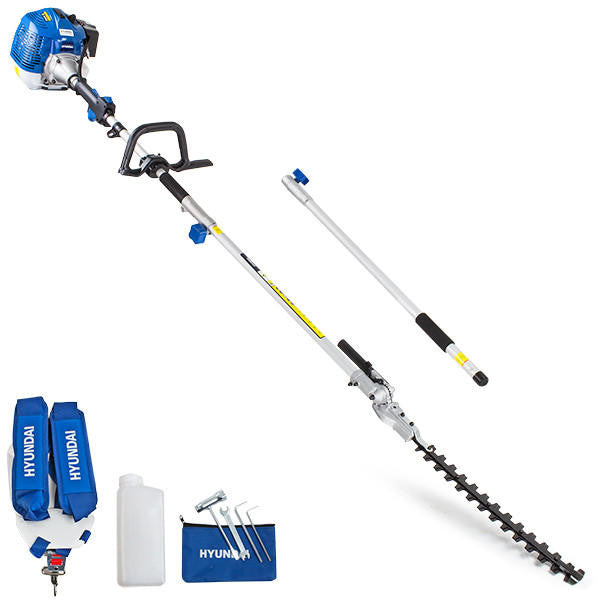 425mm Long Reach Petrol Pole Hedge Trimmer Pruner 2 Stroke