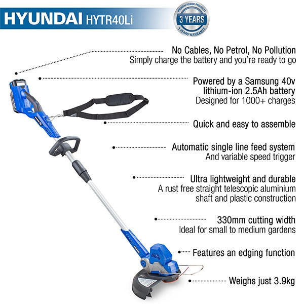 HYTR40Li Strimmer Features