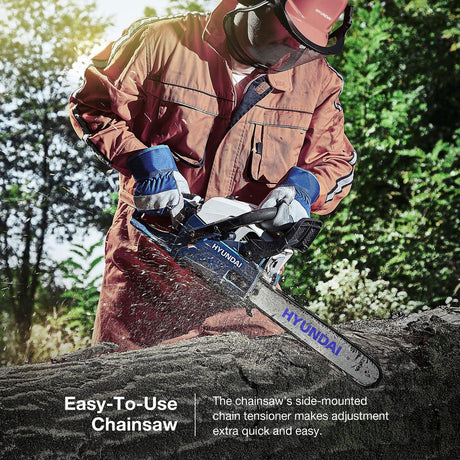 This powerful chainsaw’s 62cc 2-stroke engine has EURO 5 engine technology, which lowers fuel consumption and emissions whilst maintaining a powerful cutting speed.