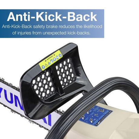 Anti-kick back Safety Features - this reduces the likelihood of injuries from unexpected kick-backs.