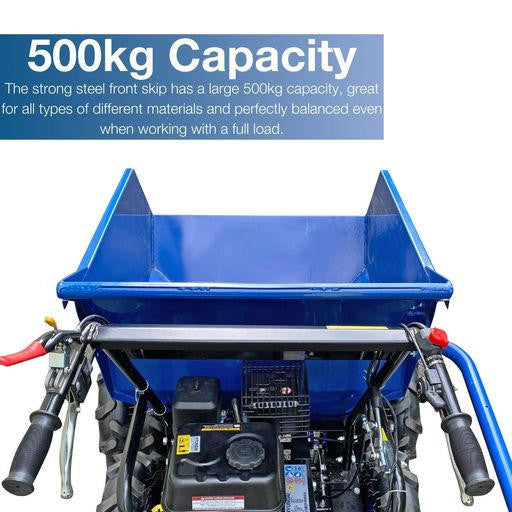 Hyundai 500kg 196cc 4x4 Drive Mini Dumper Power Barrow | HYMD500
