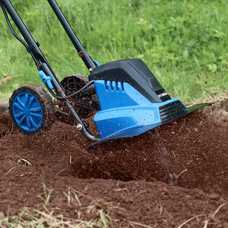 The Hyundai HYT1500E Tiller In Use