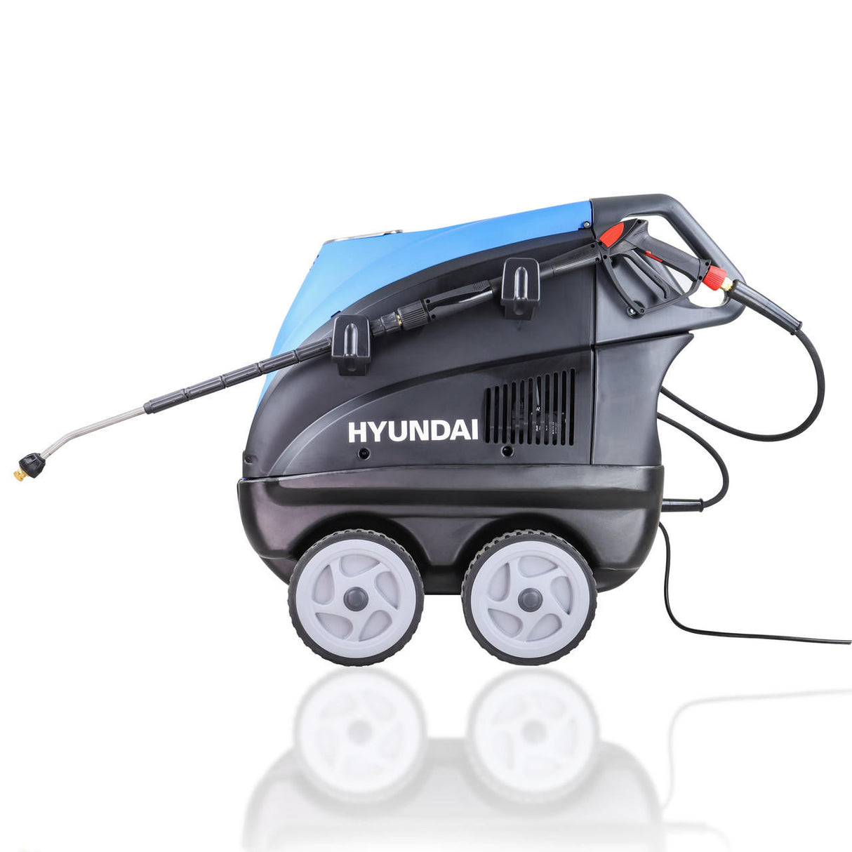 Hyundai 2610psi 180bar Hot Pressure Washer, 110°C 2.8kW Commercial Triplex Power Jet Washer | HY155HPW-1