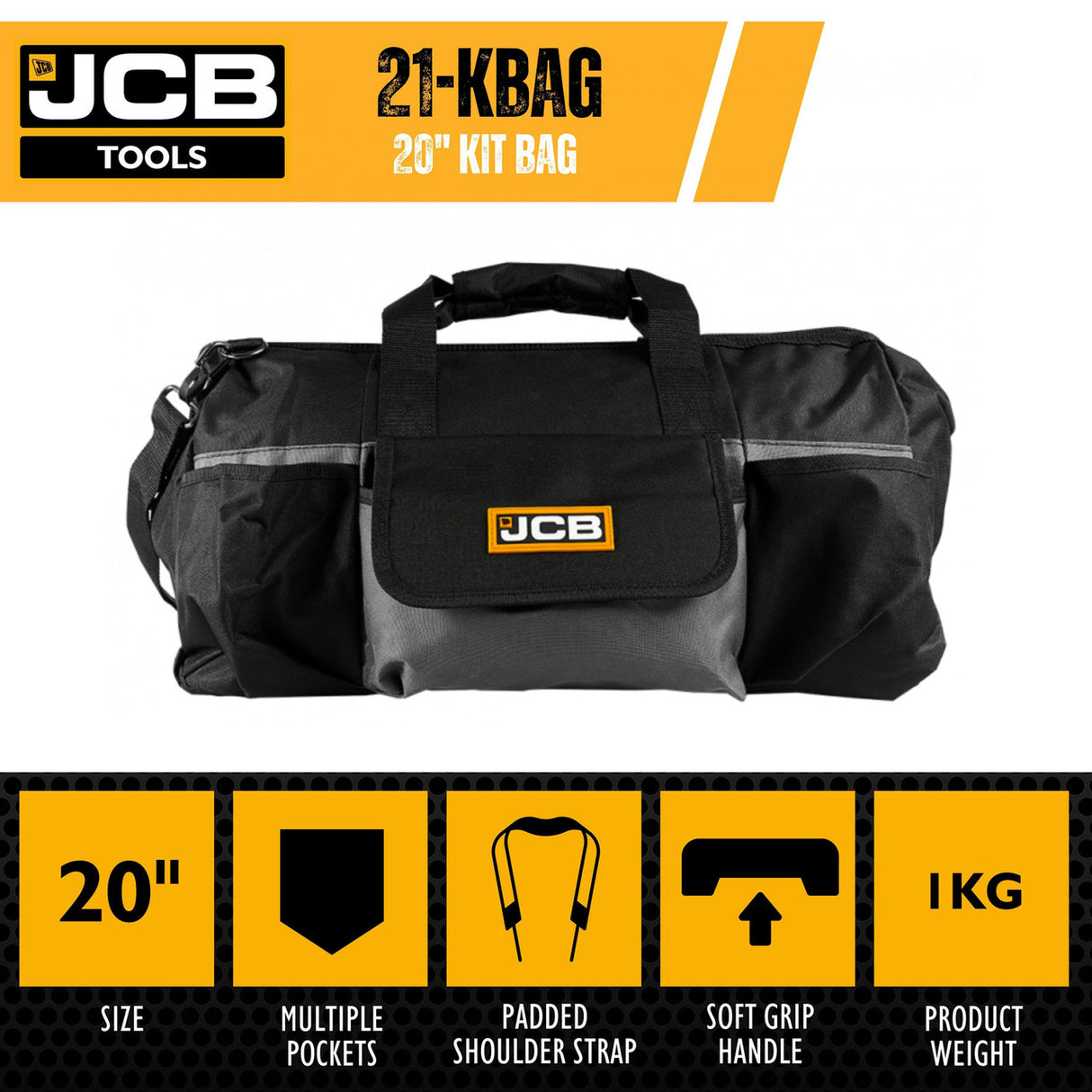 JCB 20" Kit Bag with soft base | 21-KBAG