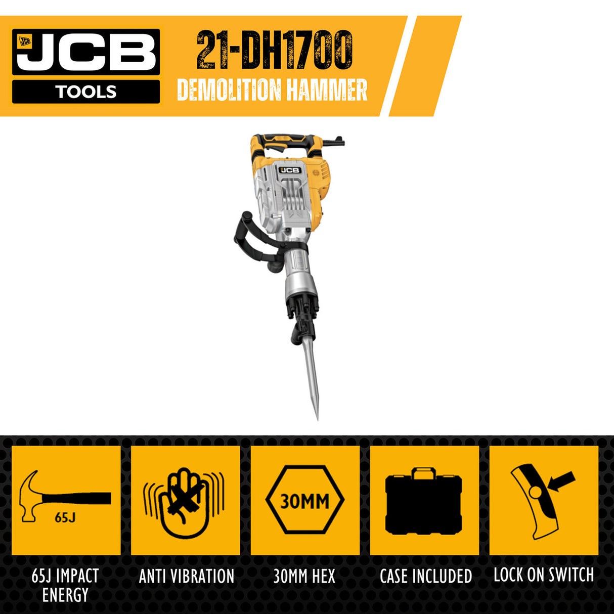 JCB 1700W DEMOLITION HAMMER | 21-DH1700