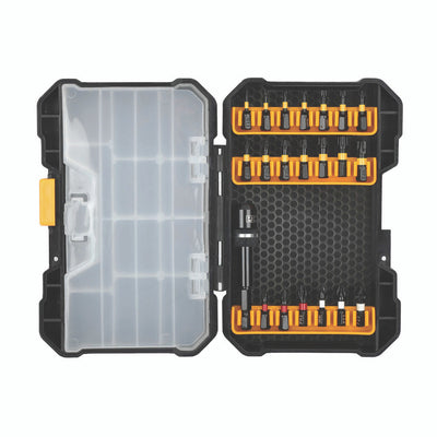 storage case open showing impact bit set