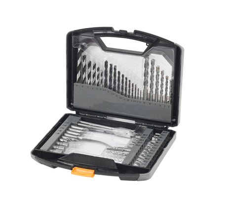 JCB 55PC COMBINATION DRILL AND BIT SET | JCB-PTA-55 - Opened Case