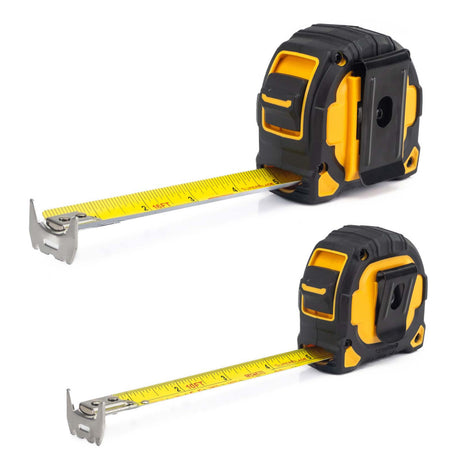 JCB 2 PC Tape Measure Set MM & Inch Side Showing