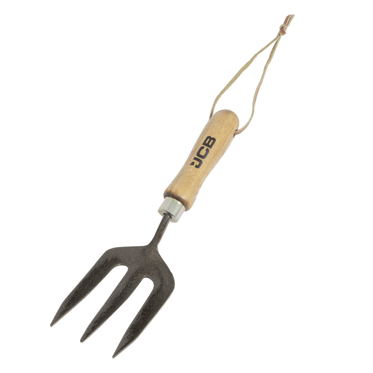 Heritage 3 Prong Hand Fork Heavy Duty Steel Wood Handle