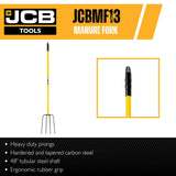 JCB Professional Manure Fork 48" Straight Handle | JCBMF13